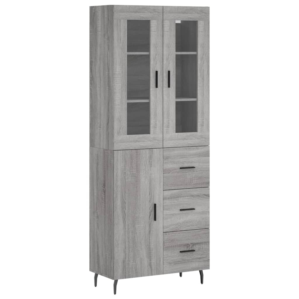 Ντουλάπι Γκρι Sonoma 69,5 x 34 x 180 εκ. Επεξεργασμένο Ξύλο - Pakobazaar