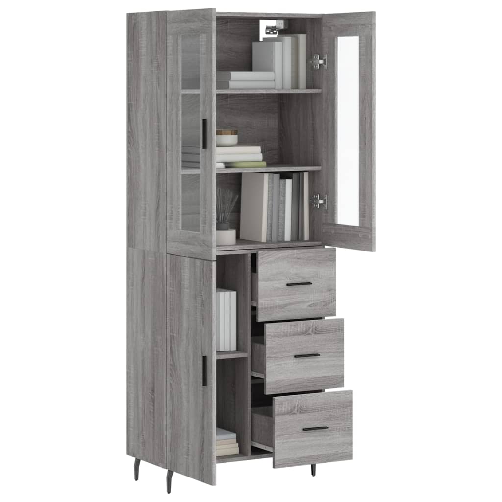 Ντουλάπι Γκρι Sonoma 69,5 x 34 x 180 εκ. Επεξεργασμένο Ξύλο - Pakobazaar