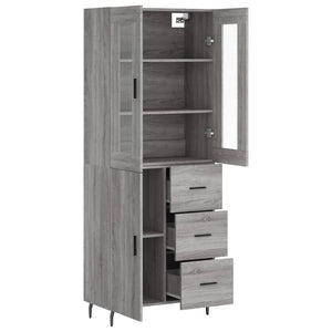 Ντουλάπι Γκρι Sonoma 69,5 x 34 x 180 εκ. Επεξεργασμένο Ξύλο - Pakobazaar