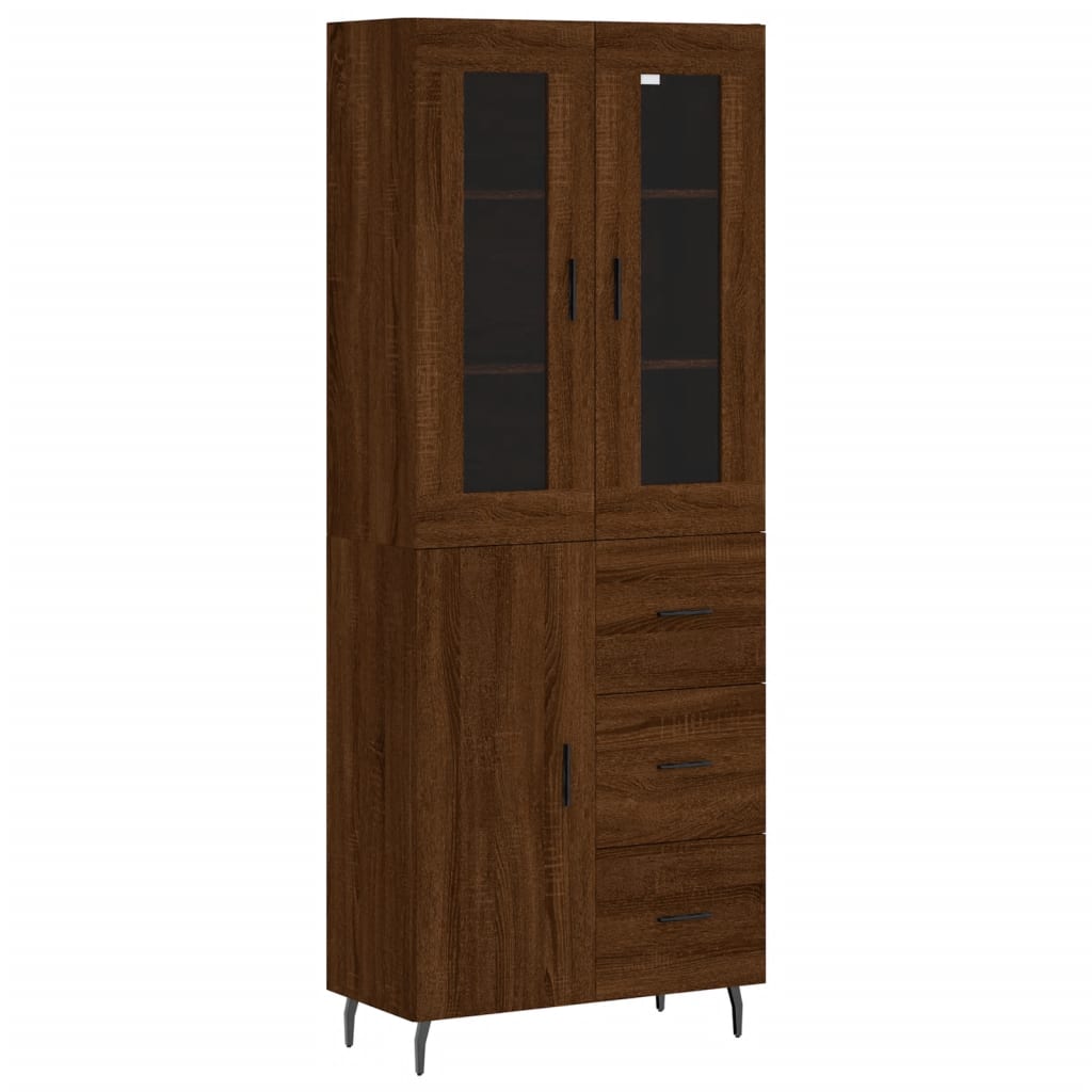 Ντουλάπι Καφέ Δρυς 69,5 x 34 x 180 εκ. από Επεξεργασμένο Ξύλο