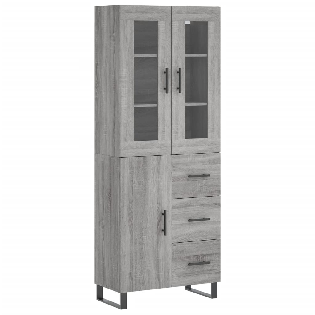 Ντουλάπι Γκρι Sonoma 69,5 x 34 x 180 εκ. Επεξεργασμένο Ξύλο - Pakobazaar