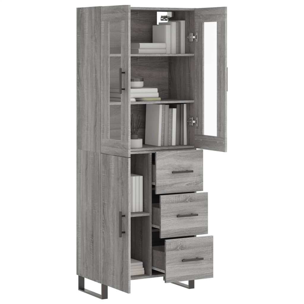 Ντουλάπι Γκρι Sonoma 69,5 x 34 x 180 εκ. Επεξεργασμένο Ξύλο - Pakobazaar