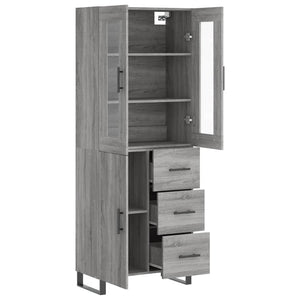 Ντουλάπι Γκρι Sonoma 69,5 x 34 x 180 εκ. Επεξεργασμένο Ξύλο - Pakobazaar