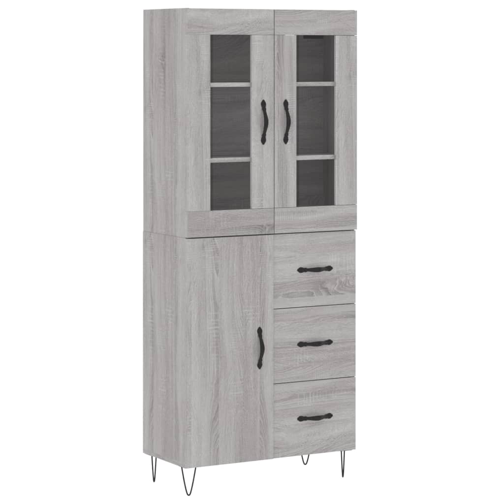 Ντουλάπι Γκρι Sonoma 69,5 x 34 x 180 εκ. Επεξεργασμένο Ξύλο - Pakobazaar