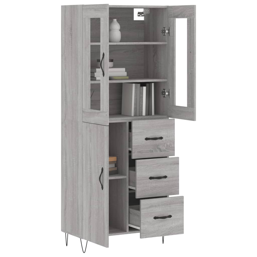 Ντουλάπι Γκρι Sonoma 69,5 x 34 x 180 εκ. Επεξεργασμένο Ξύλο - Pakobazaar
