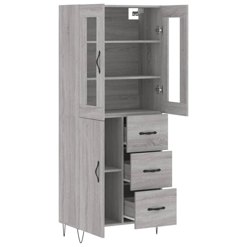 Ντουλάπι Γκρι Sonoma 69,5 x 34 x 180 εκ. Επεξεργασμένο Ξύλο - Pakobazaar