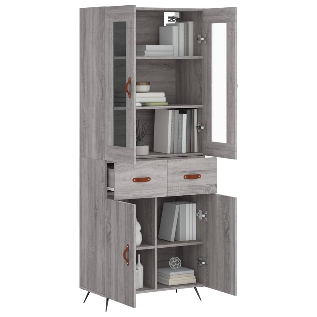 Ντουλάπι Γκρι Sonoma 69,5 x 34 x 180 εκ. Επεξεργασμένο Ξύλο