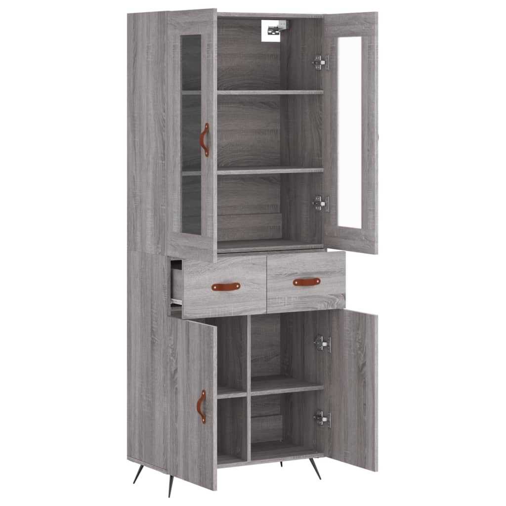 Ντουλάπι Γκρι Sonoma 69,5 x 34 x 180 εκ. Επεξεργασμένο Ξύλο