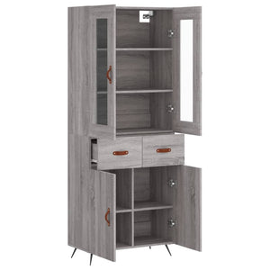 Ντουλάπι Γκρι Sonoma 69,5 x 34 x 180 εκ. Επεξεργασμένο Ξύλο