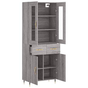 Ντουλάπι Γκρι Sonoma 69,5 x 34 x 180 εκ. Επεξεργασμένο Ξύλο