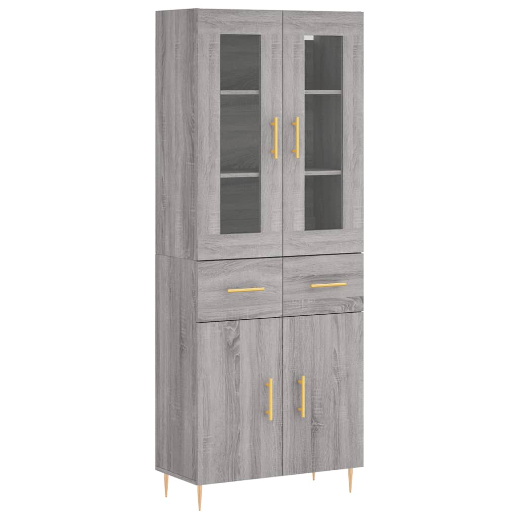 Ντουλάπι Γκρι Sonoma 69,5 x 34 x 180 εκ. Επεξεργασμένο Ξύλο