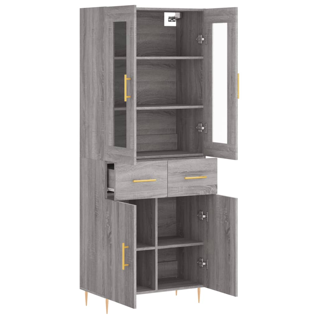 Ντουλάπι Γκρι Sonoma 69,5 x 34 x 180 εκ. Επεξεργασμένο Ξύλο