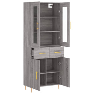 Ντουλάπι Γκρι Sonoma 69,5 x 34 x 180 εκ. Επεξεργασμένο Ξύλο