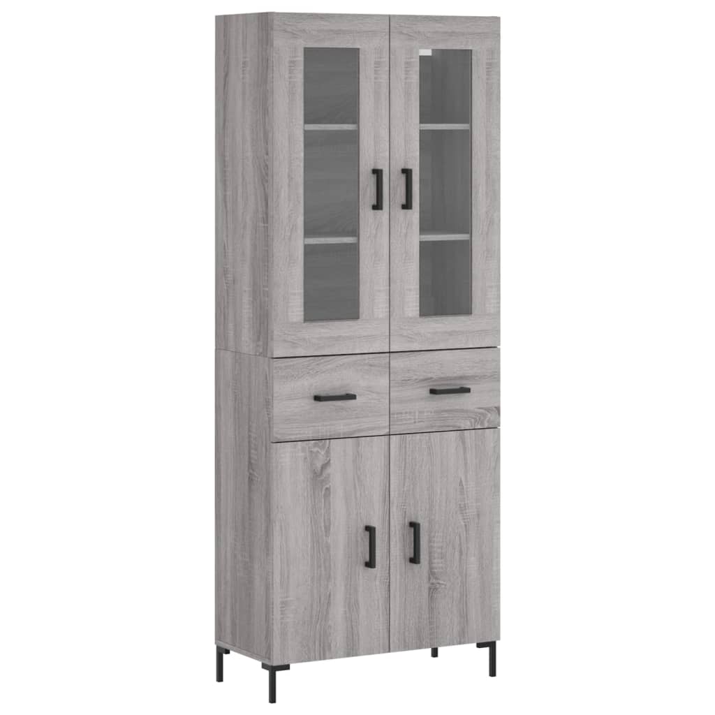 Ντουλάπι Γκρι Sonoma 69,5 x 34 x 180 εκ. Επεξεργασμένο Ξύλο