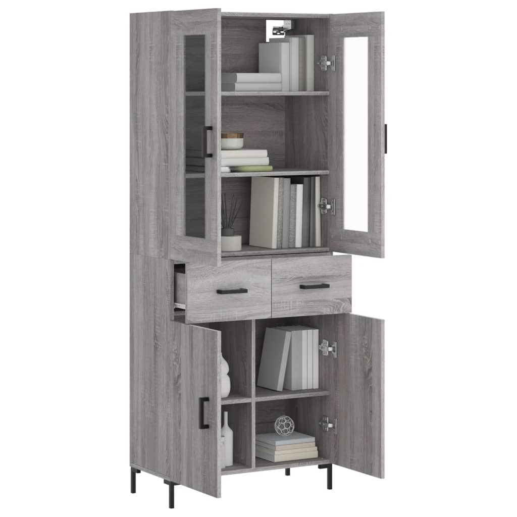 Ντουλάπι Γκρι Sonoma 69,5 x 34 x 180 εκ. Επεξεργασμένο Ξύλο