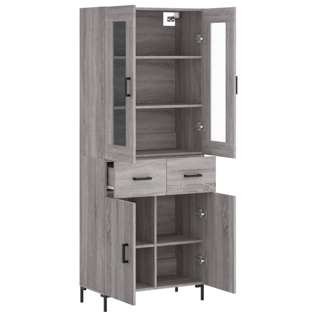 Ντουλάπι Γκρι Sonoma 69,5 x 34 x 180 εκ. Επεξεργασμένο Ξύλο