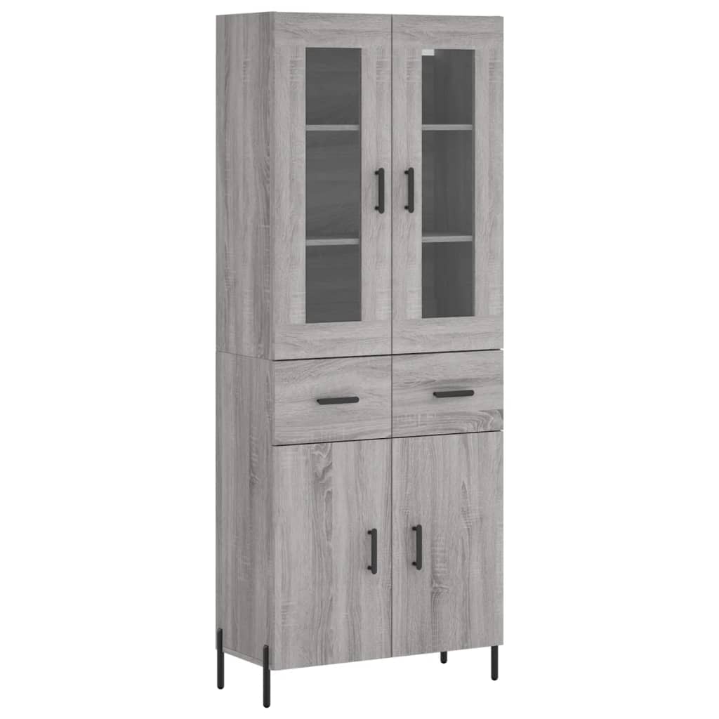 Ντουλάπι Γκρι Sonoma 69,5 x 34 x 180 εκ. Επεξεργασμένο Ξύλο