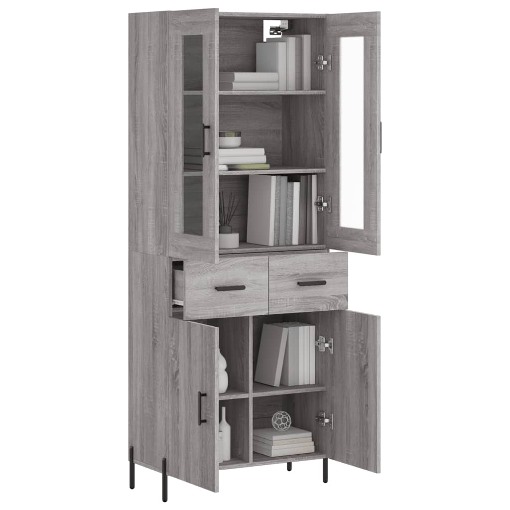 Ντουλάπι Γκρι Sonoma 69,5 x 34 x 180 εκ. Επεξεργασμένο Ξύλο
