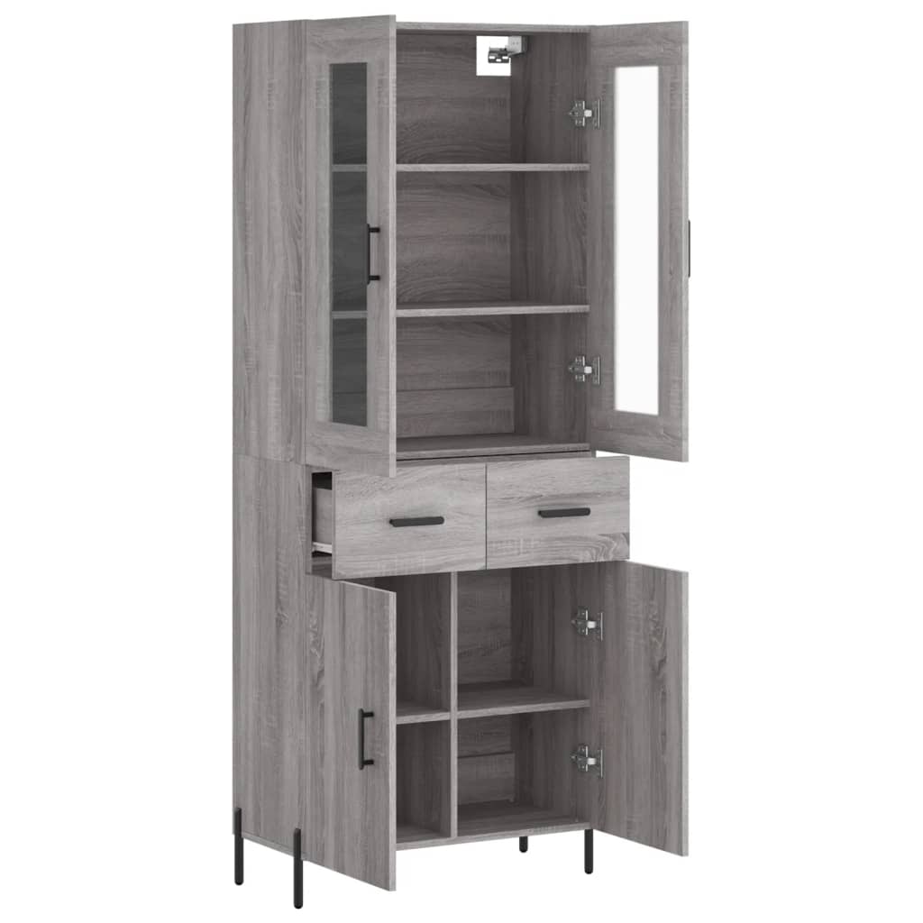 Ντουλάπι Γκρι Sonoma 69,5 x 34 x 180 εκ. Επεξεργασμένο Ξύλο