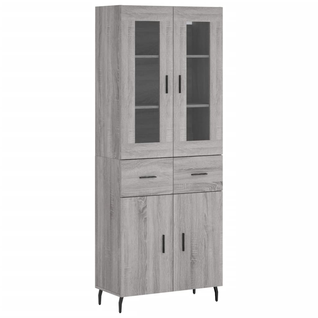 Ντουλάπι Γκρι Sonoma 69,5 x 34 x 180 εκ. Επεξεργασμένο Ξύλο