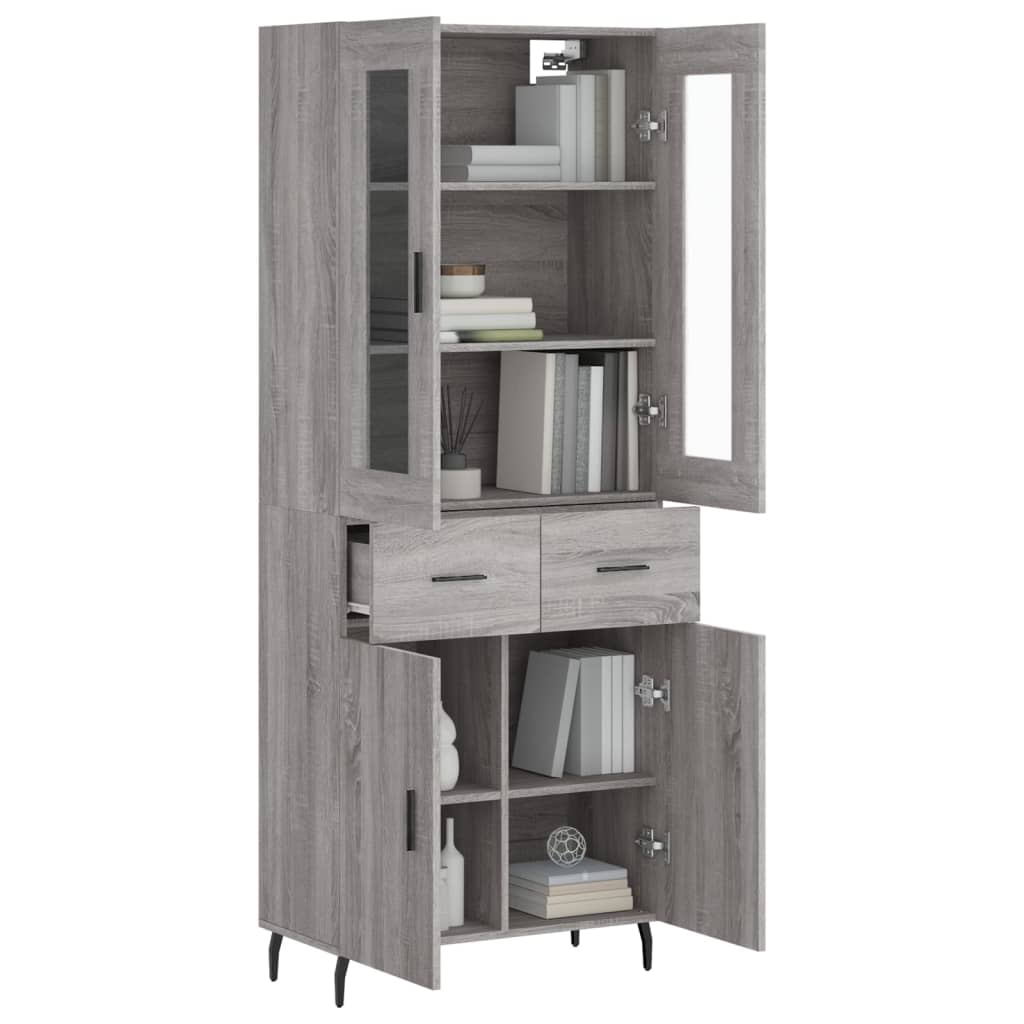 Ντουλάπι Γκρι Sonoma 69,5 x 34 x 180 εκ. Επεξεργασμένο Ξύλο