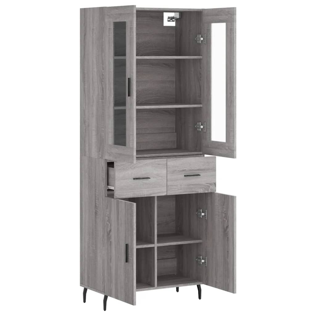 Ντουλάπι Γκρι Sonoma 69,5 x 34 x 180 εκ. Επεξεργασμένο Ξύλο