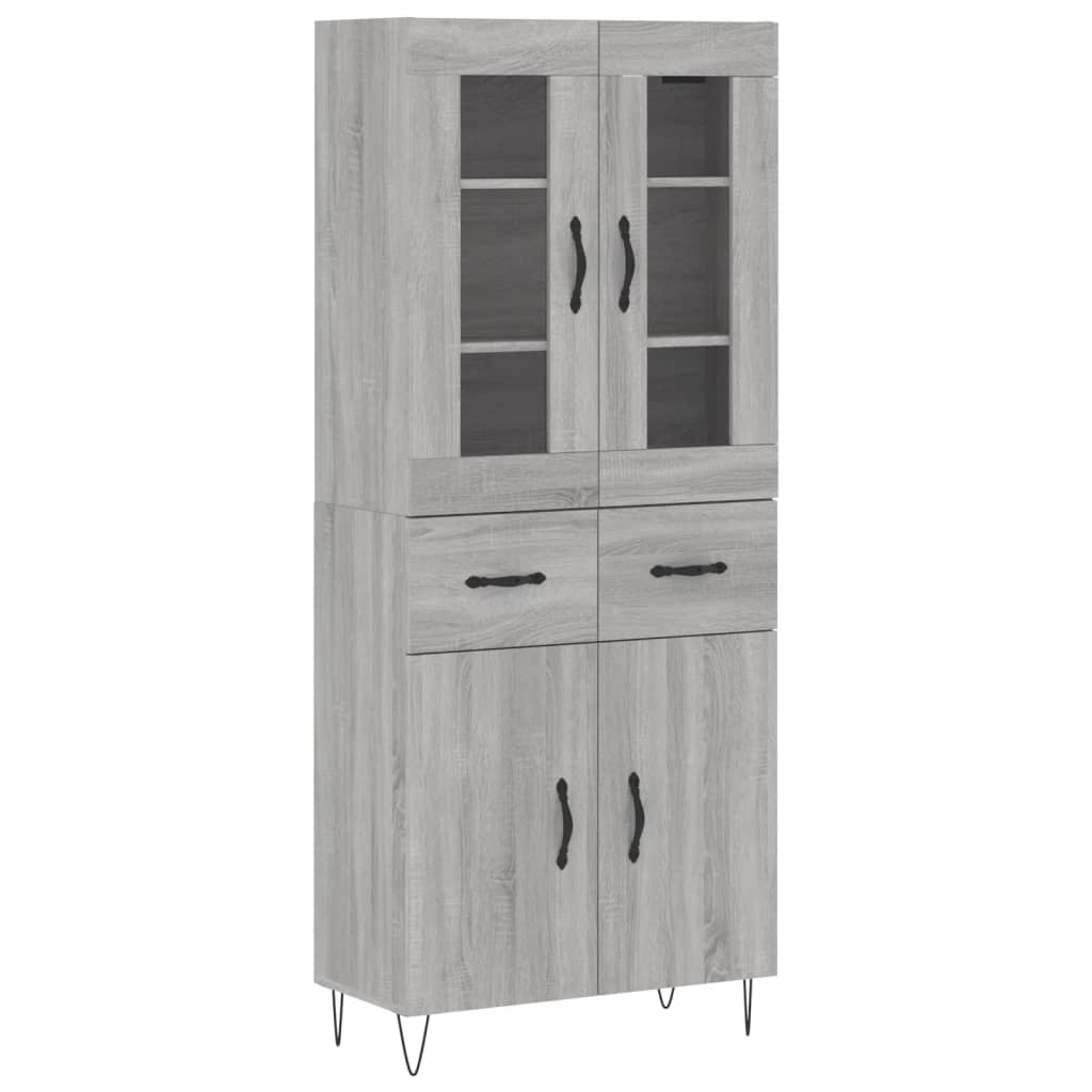 Ντουλάπι Γκρι Sonoma 69,5 x 34 x 180 εκ. Επεξεργασμένο Ξύλο