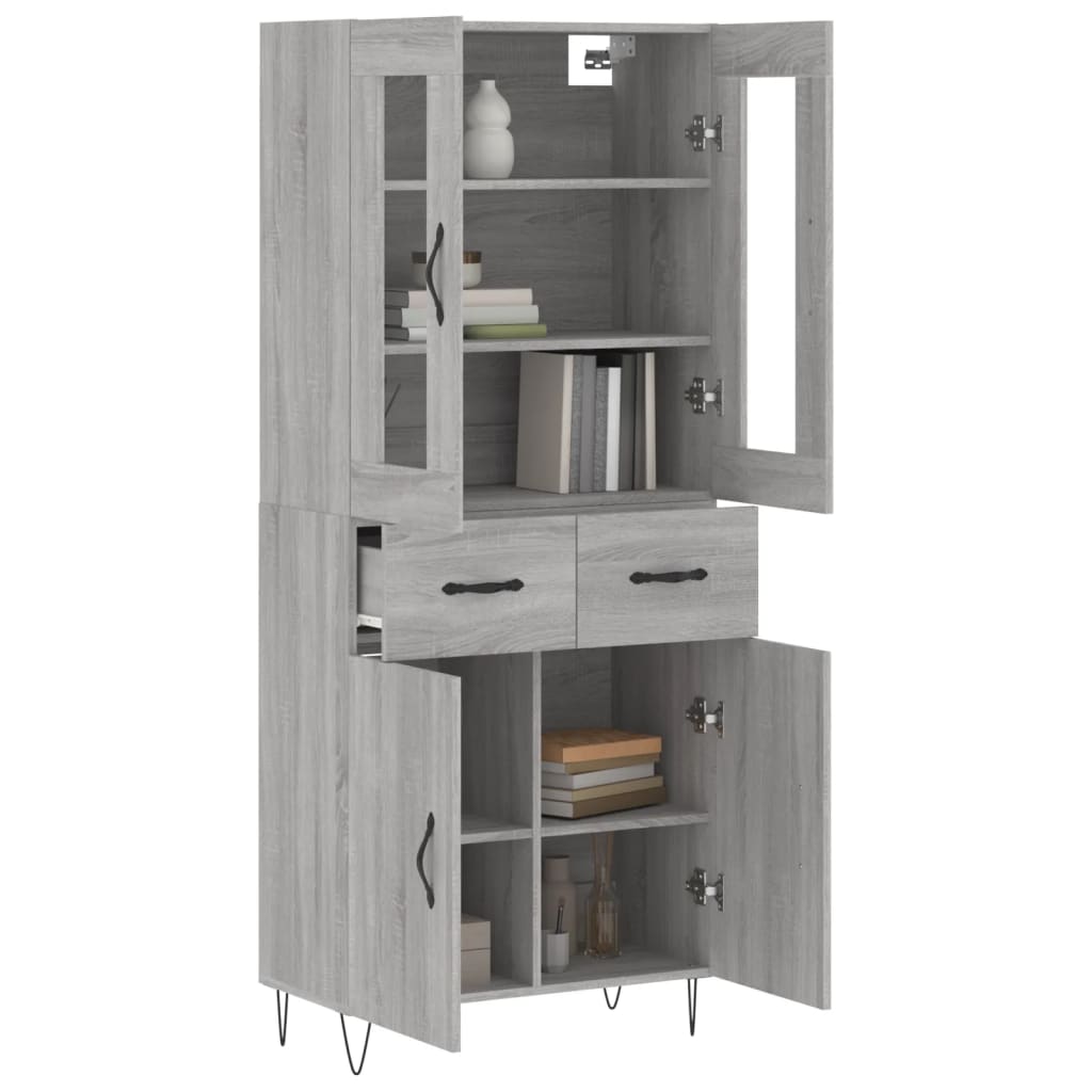 Ντουλάπι Γκρι Sonoma 69,5 x 34 x 180 εκ. Επεξεργασμένο Ξύλο