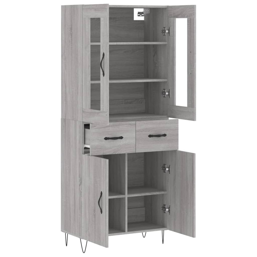 Ντουλάπι Γκρι Sonoma 69,5 x 34 x 180 εκ. Επεξεργασμένο Ξύλο