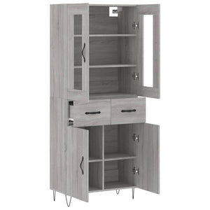 Ντουλάπι Γκρι Sonoma 69,5 x 34 x 180 εκ. Επεξεργασμένο Ξύλο