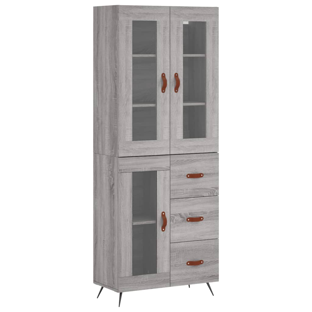 Ντουλάπι Γκρι Sonoma 69,5 x 34 x 180 εκ. Επεξεργασμένο Ξύλο
