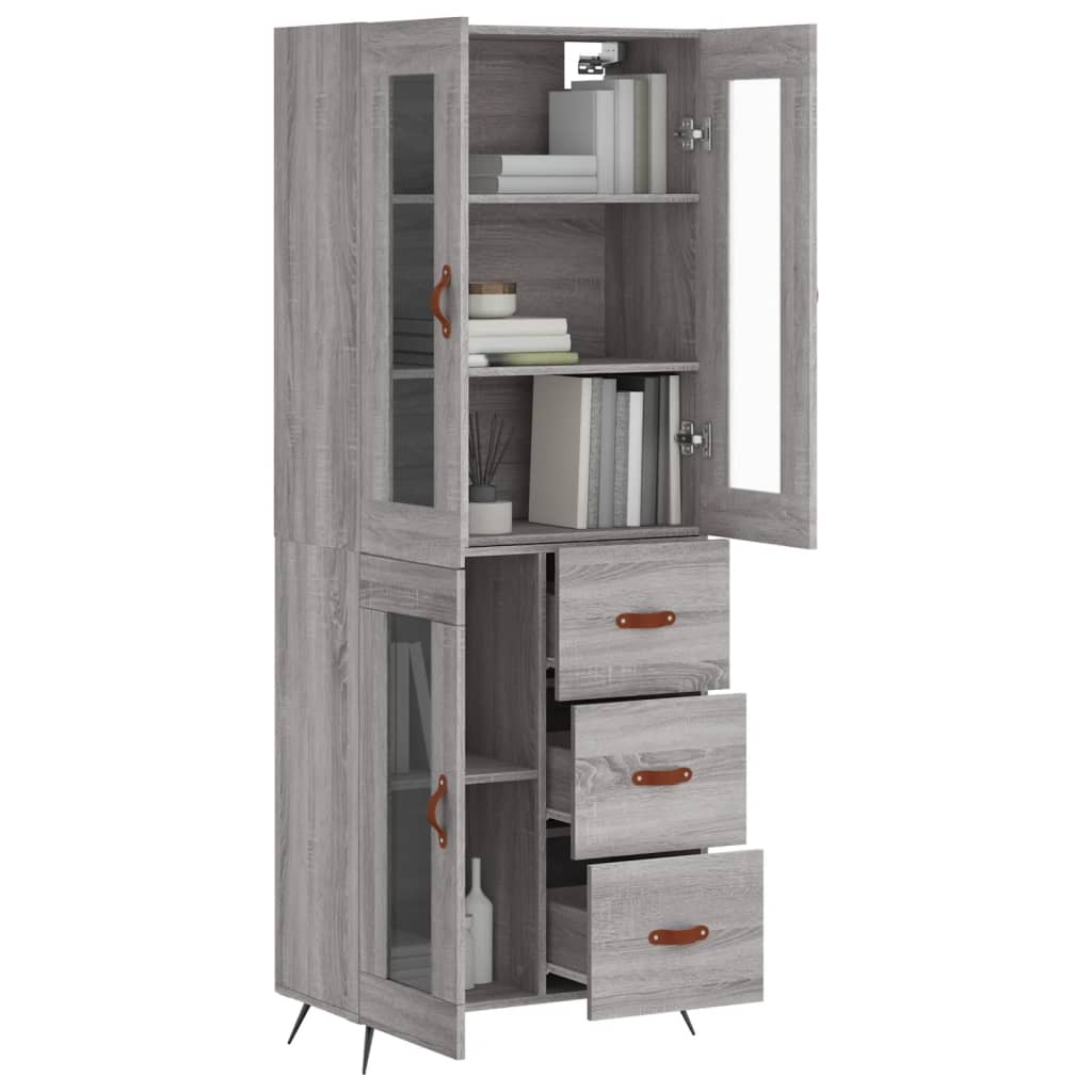 Ντουλάπι Γκρι Sonoma 69,5 x 34 x 180 εκ. Επεξεργασμένο Ξύλο