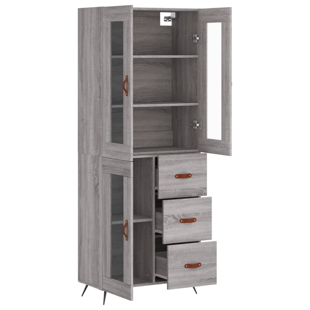 Ντουλάπι Γκρι Sonoma 69,5 x 34 x 180 εκ. Επεξεργασμένο Ξύλο