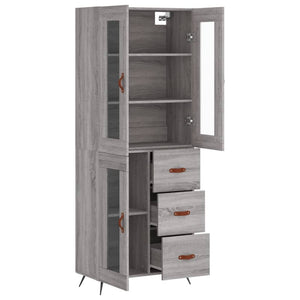 Ντουλάπι Γκρι Sonoma 69,5 x 34 x 180 εκ. Επεξεργασμένο Ξύλο