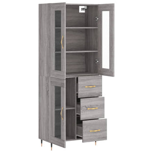 Ντουλάπι Γκρι Sonoma 69,5 x 34 x 180 εκ. Επεξεργασμένο Ξύλο