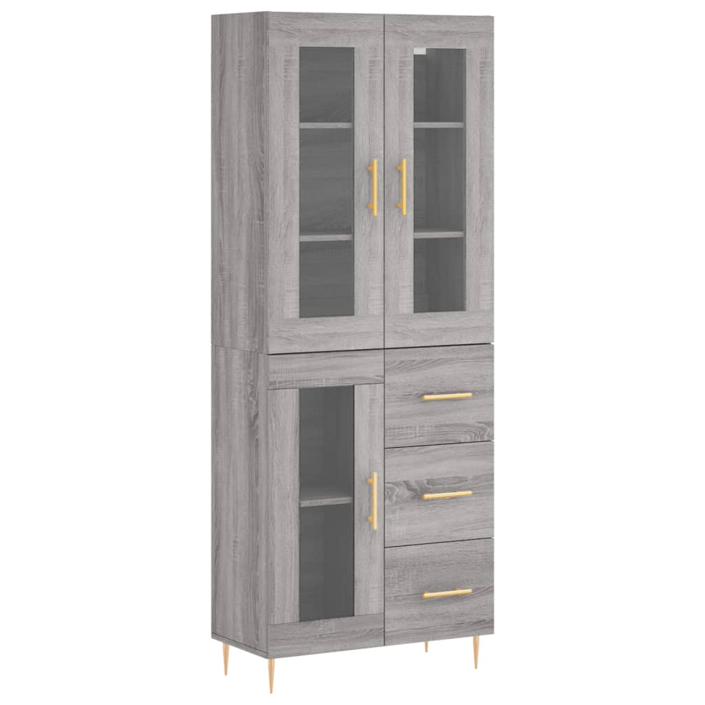 Ντουλάπι Γκρι Sonoma 69,5 x 34 x 180 εκ. Επεξεργασμένο Ξύλο