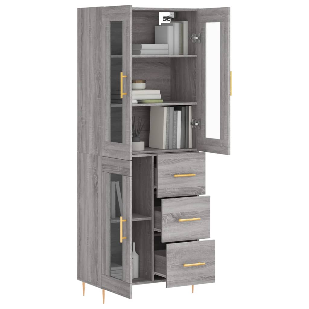 Ντουλάπι Γκρι Sonoma 69,5 x 34 x 180 εκ. Επεξεργασμένο Ξύλο