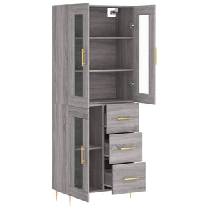 Ντουλάπι Γκρι Sonoma 69,5 x 34 x 180 εκ. Επεξεργασμένο Ξύλο