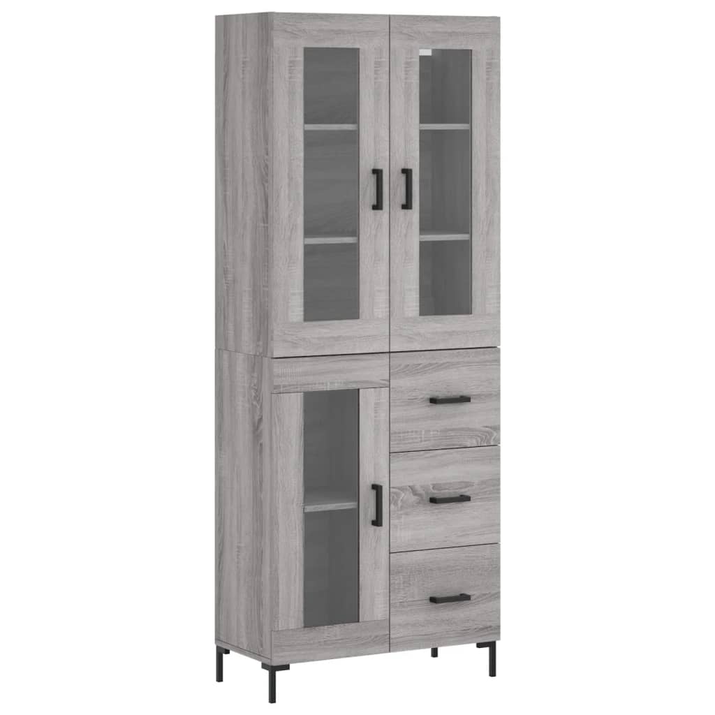 Ντουλάπι Γκρι Sonoma 69,5 x 34 x 180 εκ. Επεξεργασμένο Ξύλο - Pakobazaar