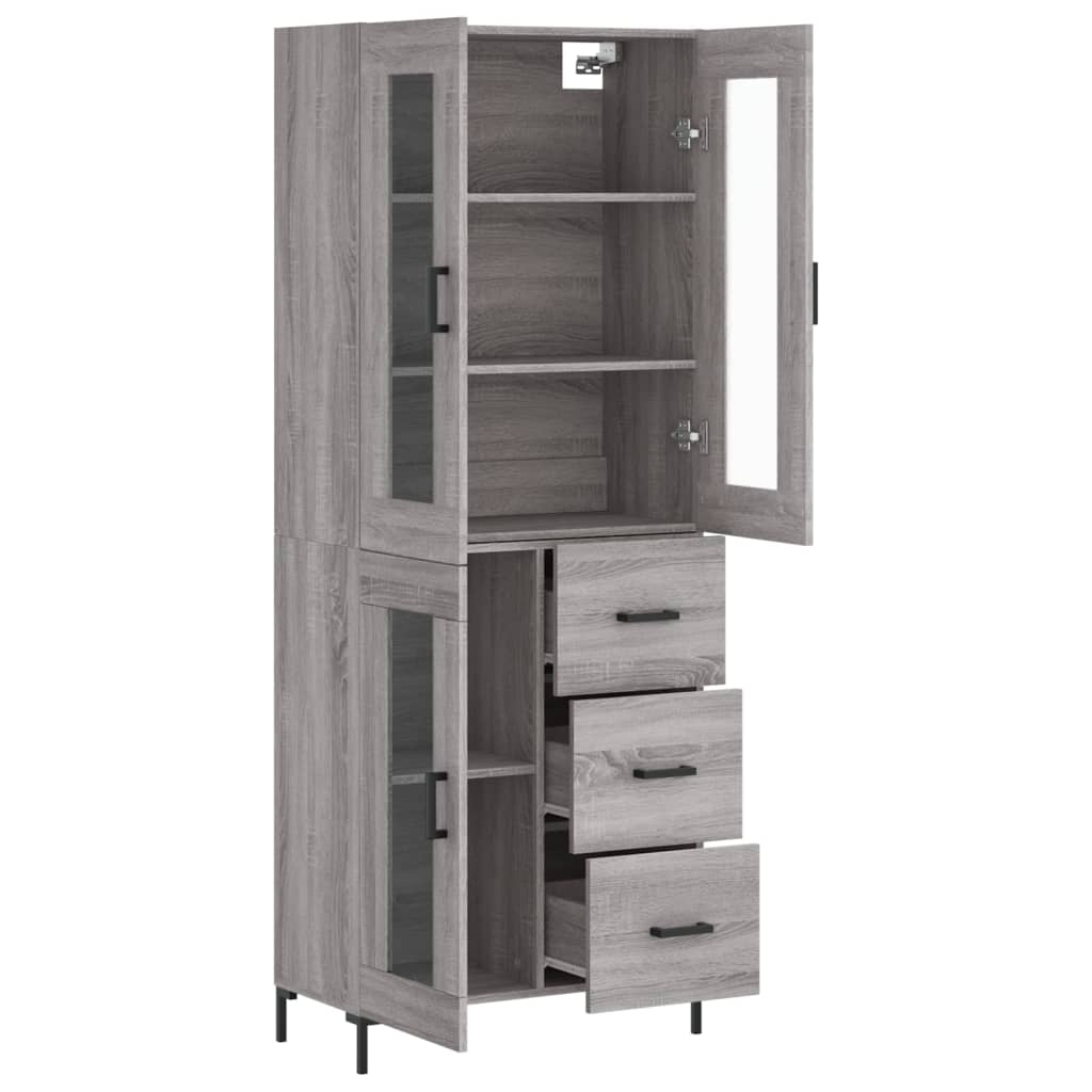 Ντουλάπι Γκρι Sonoma 69,5 x 34 x 180 εκ. Επεξεργασμένο Ξύλο - Pakobazaar