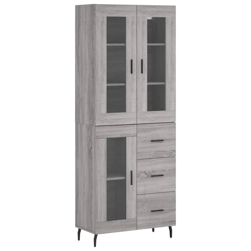 Ντουλάπι Γκρι Sonoma 69,5 x 34 x 180 εκ. Επεξεργασμένο Ξύλο
