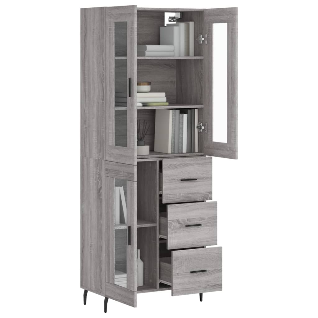 Ντουλάπι Γκρι Sonoma 69,5 x 34 x 180 εκ. Επεξεργασμένο Ξύλο