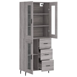 Ντουλάπι Γκρι Sonoma 69,5 x 34 x 180 εκ. Επεξεργασμένο Ξύλο