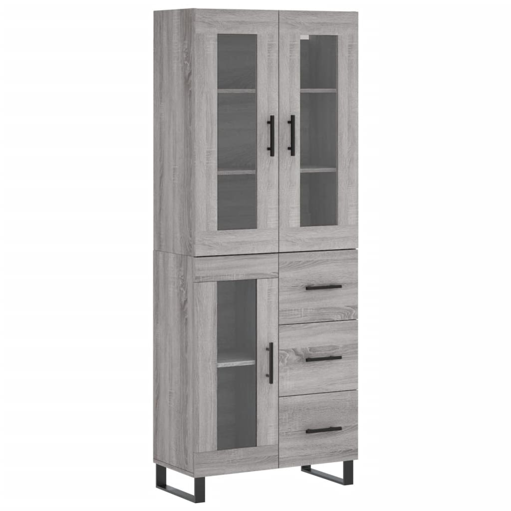 Ντουλάπι Γκρι Sonoma 69,5 x 34 x 180 εκ. Επεξεργασμένο Ξύλο