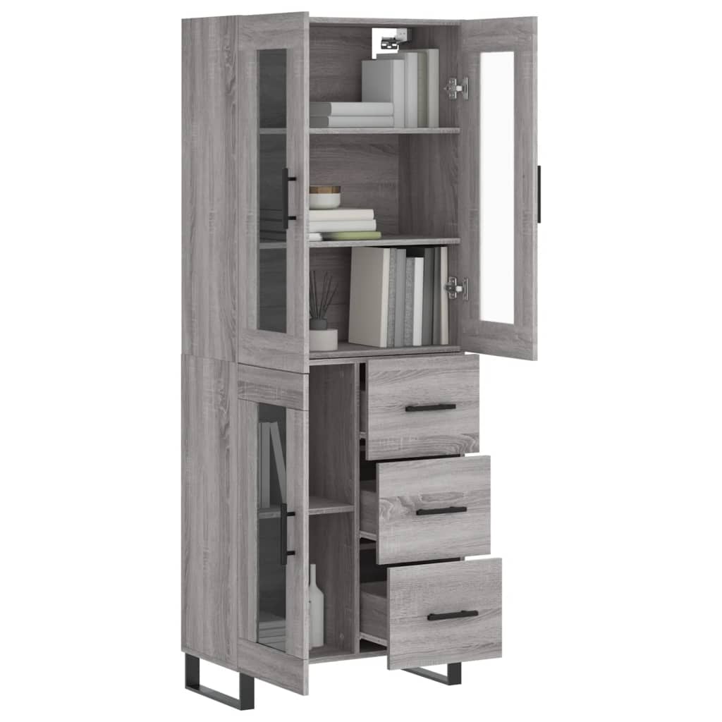 Ντουλάπι Γκρι Sonoma 69,5 x 34 x 180 εκ. Επεξεργασμένο Ξύλο