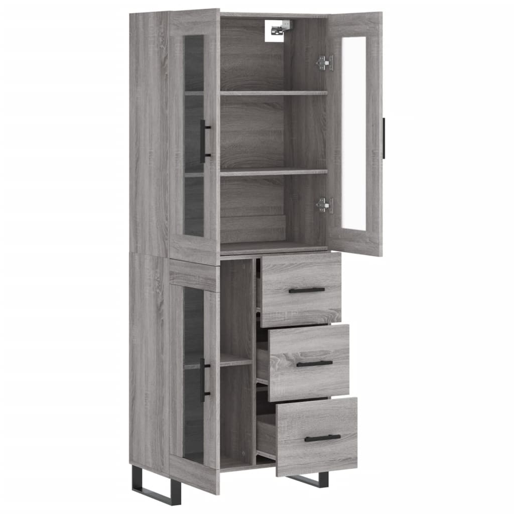 Ντουλάπι Γκρι Sonoma 69,5 x 34 x 180 εκ. Επεξεργασμένο Ξύλο