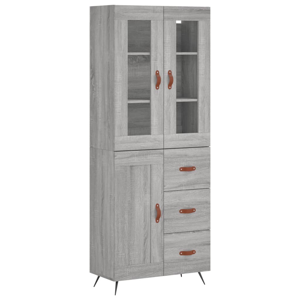 Ντουλάπι Γκρι Sonoma 69,5 x 34 x 180 εκ. Επεξεργασμένο Ξύλο