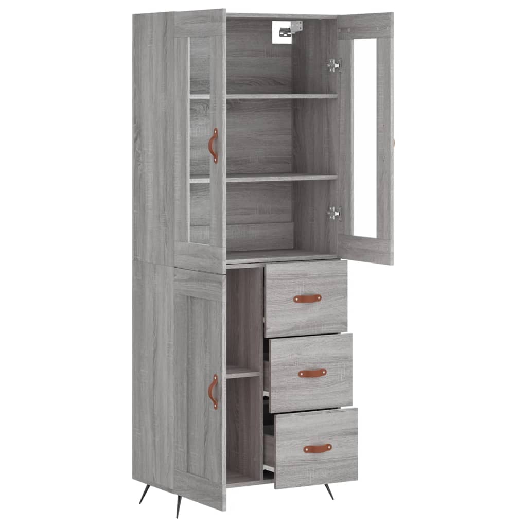 Ντουλάπι Γκρι Sonoma 69,5 x 34 x 180 εκ. Επεξεργασμένο Ξύλο