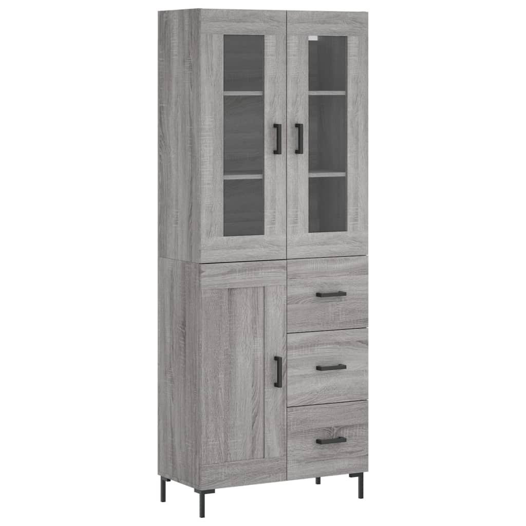 Ντουλάπι Γκρι Sonoma 69,5 x 34 x 180 εκ. Επεξεργασμένο Ξύλο