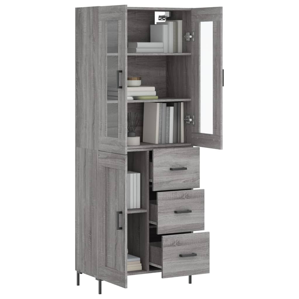 Ντουλάπι Γκρι Sonoma 69,5 x 34 x 180 εκ. Επεξεργασμένο Ξύλο